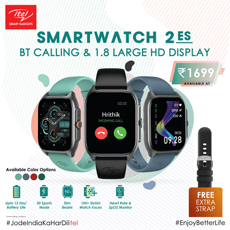  itel launches Smartwatch 2ES: IPS HD Display, Bluetooth Calling, and Style all at INR 1699
