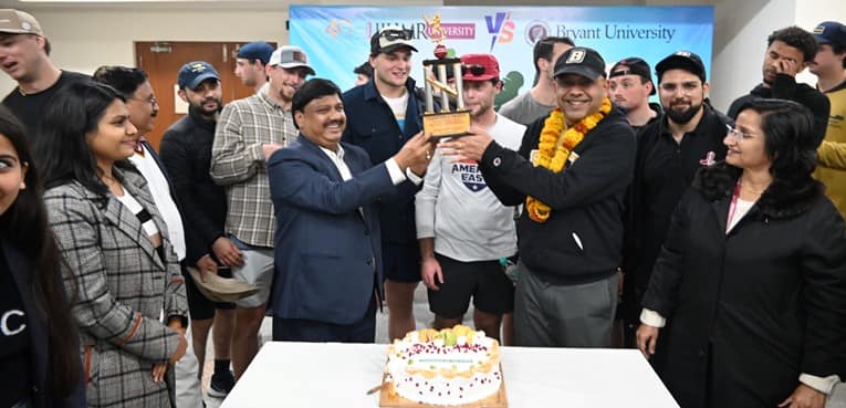  Friendship on Pitch; IIHMR University Hosts Bryant University for a Friendly Match