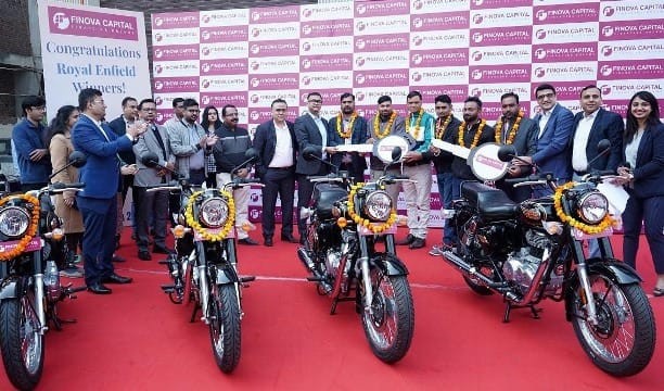  “Finova Capital hands over keys of Royal Enfield to outstanding winners”