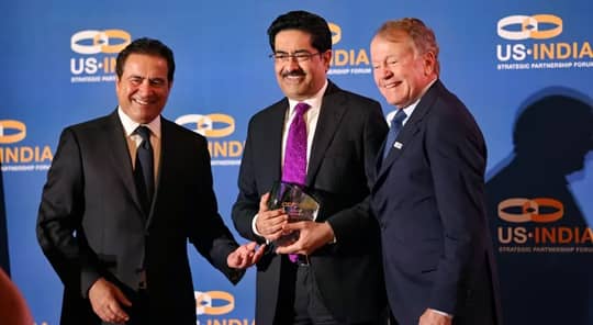  The U.S.-India Strategic Partnership Forum Awards Mr. Kumar Mangalam Birla, Chairman of Aditya Birla Group, with the Global Leadership Award 